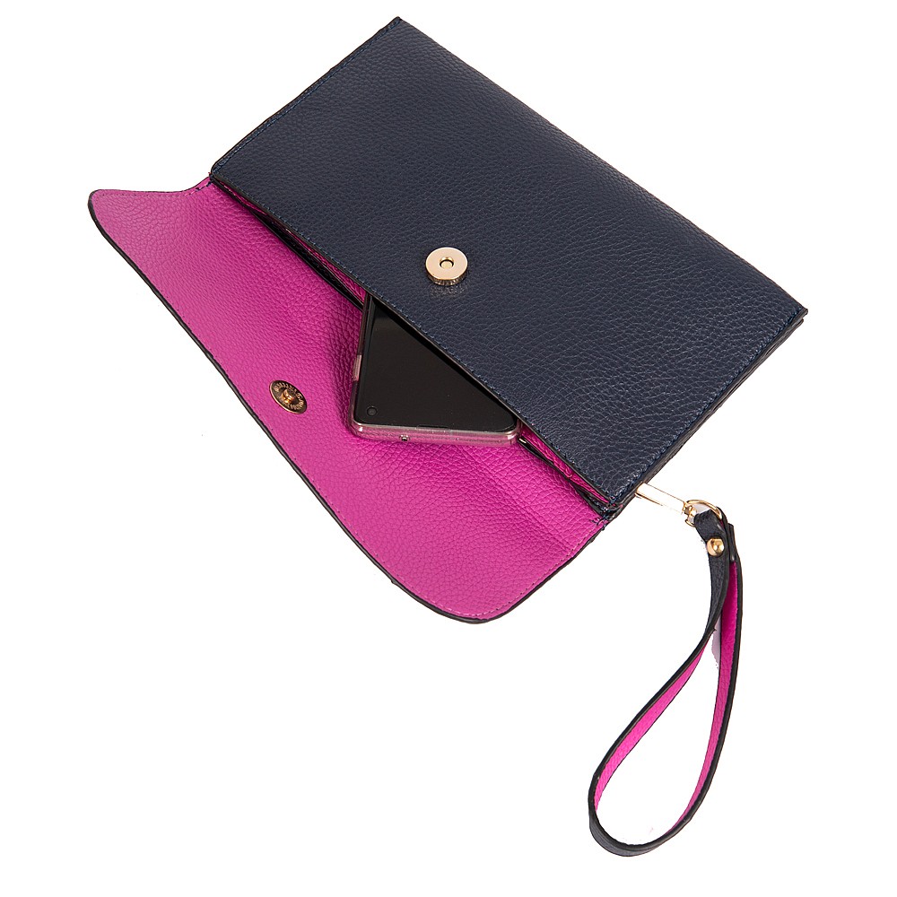 pink and navy bag