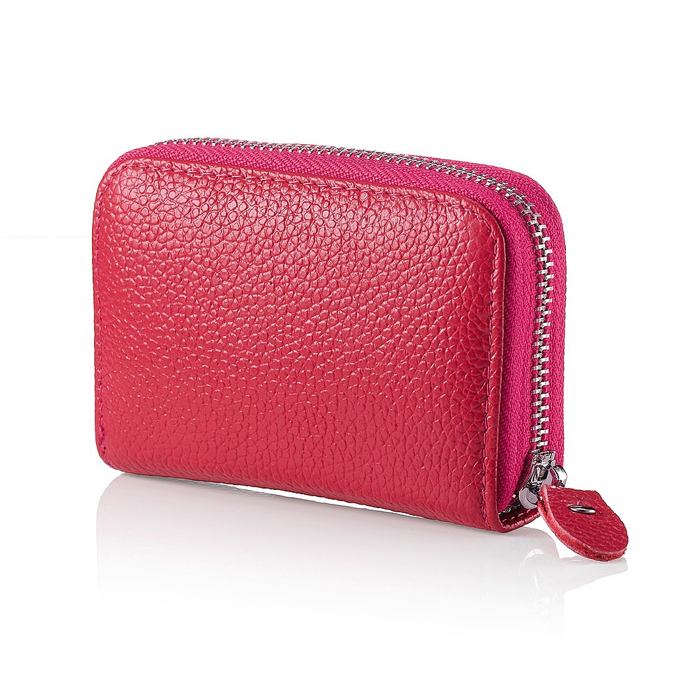 bright pink leather purse