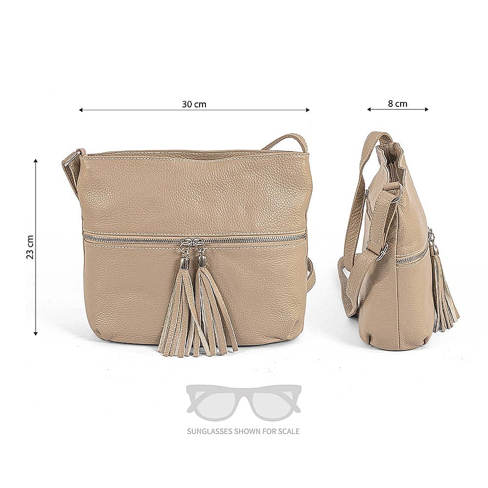 Taupe leather purse new arrivals