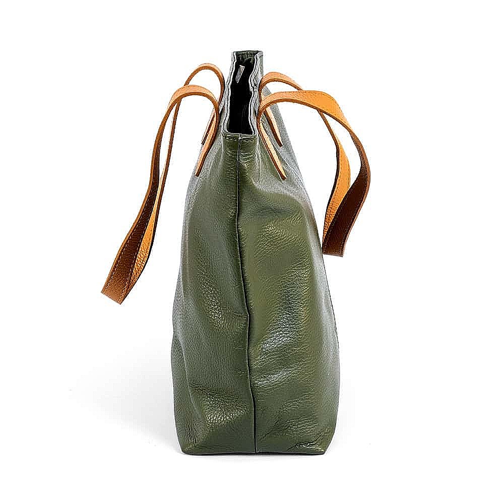 Classic Leather online Tote Bag in Olive