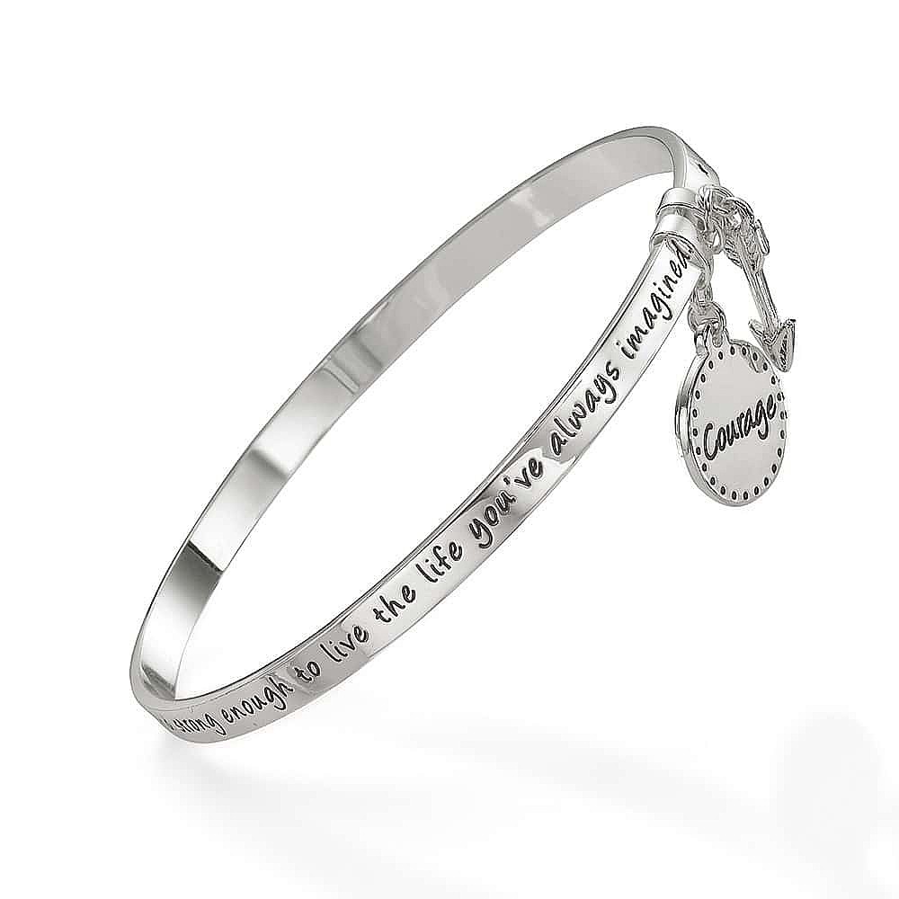 Words Of Wisdom Courage Bangle Quotation Jewellery Pia Jewellery