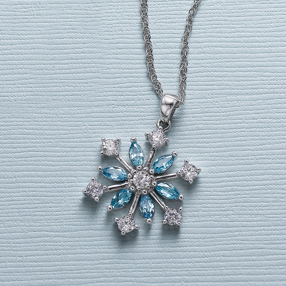 Let it Snow Crystal Pendant