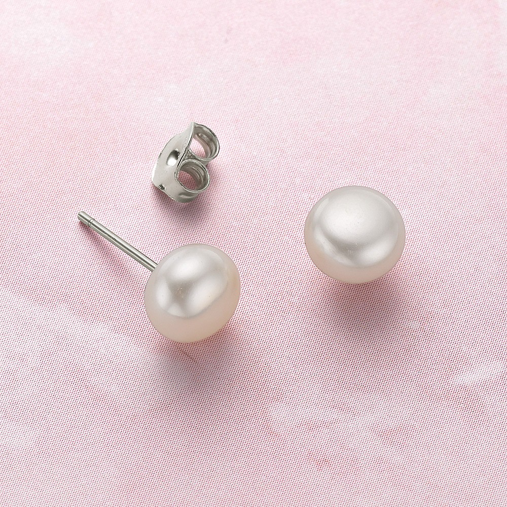 Purely Pearl 8mm Stud Earrings | Stud Earrings | Gem Jewellery | Pia ...