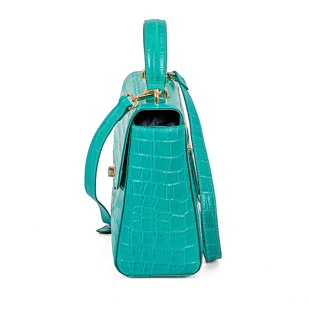 Turquoise on sale leather bag