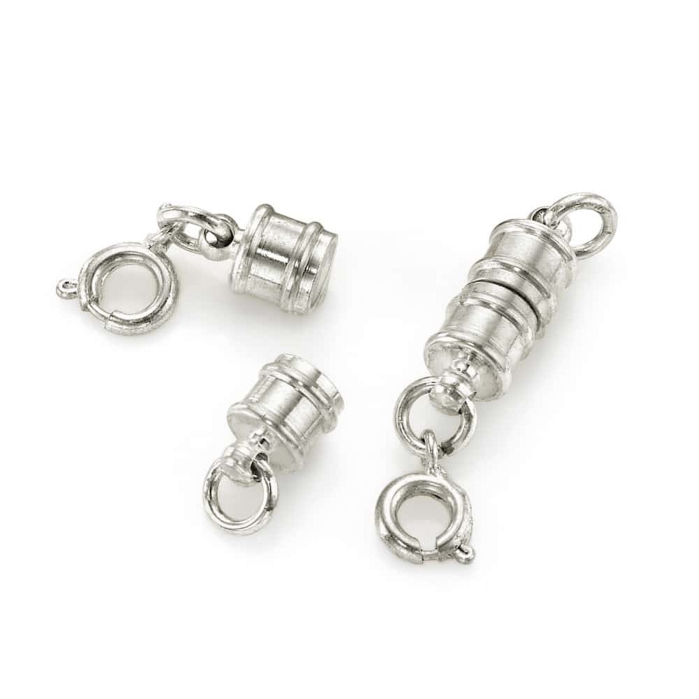 Sterling Silver Round Magnetic Clasp 8mm - Palmer Metals Ltd
