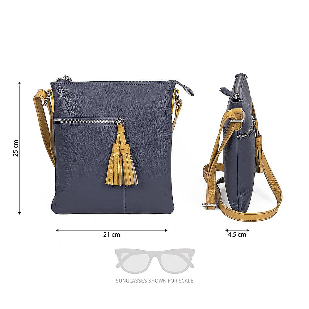 Denim at Daybreak Leather Cross-Body Bag