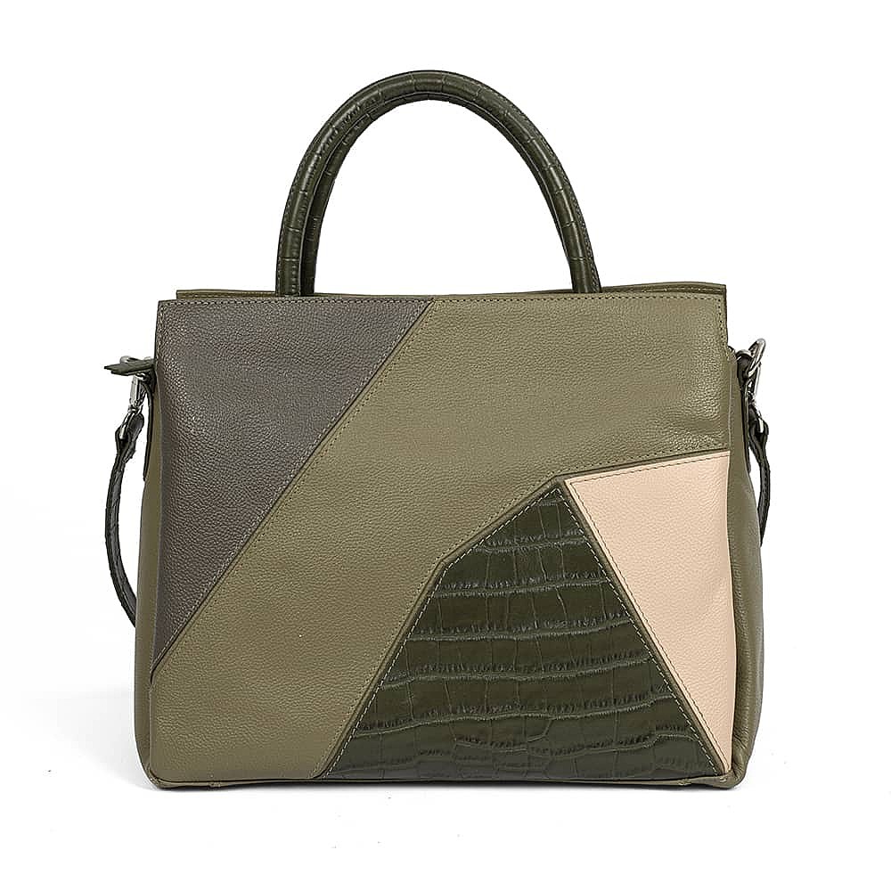 An Eye for Olive Leather Bag