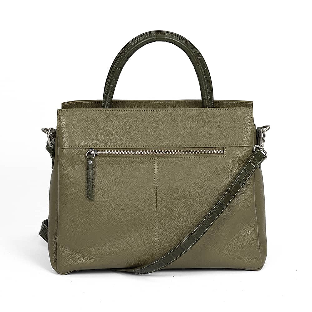 An Eye for Olive Leather Bag