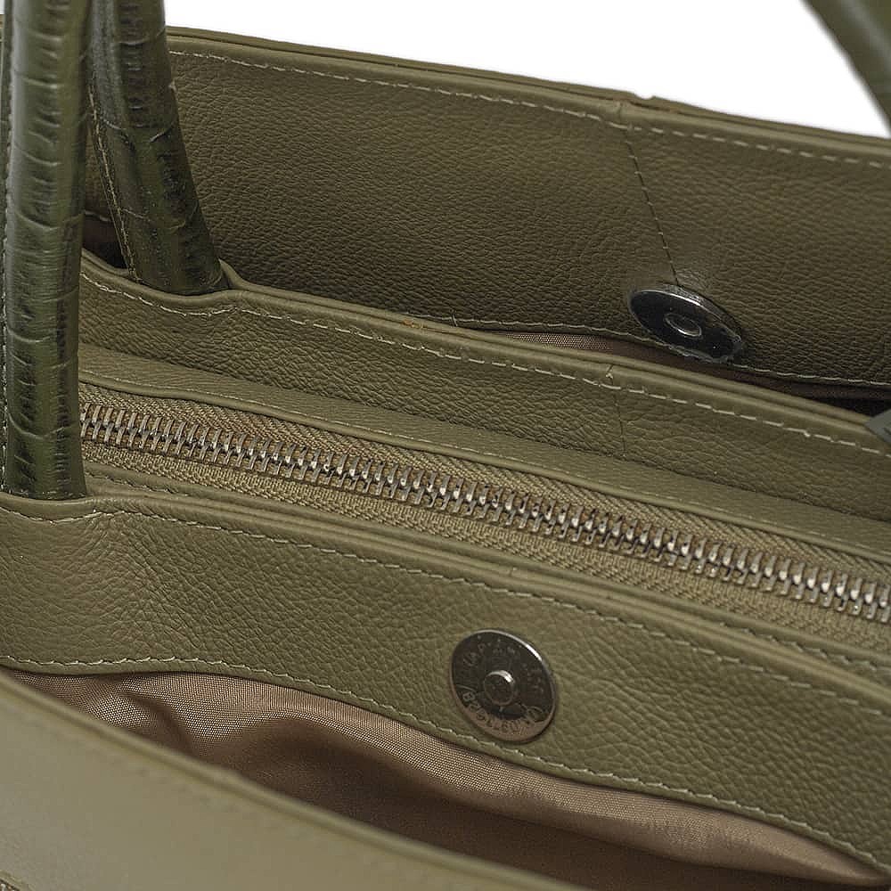 An Eye for Olive Leather Bag