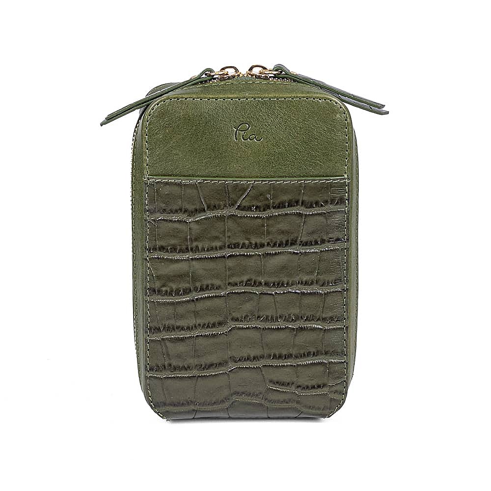 Green Light Leather Organiser Bag