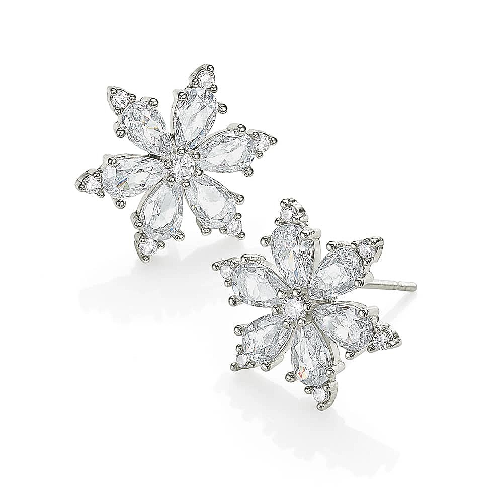 In A Flourish Crystal Stud Earring