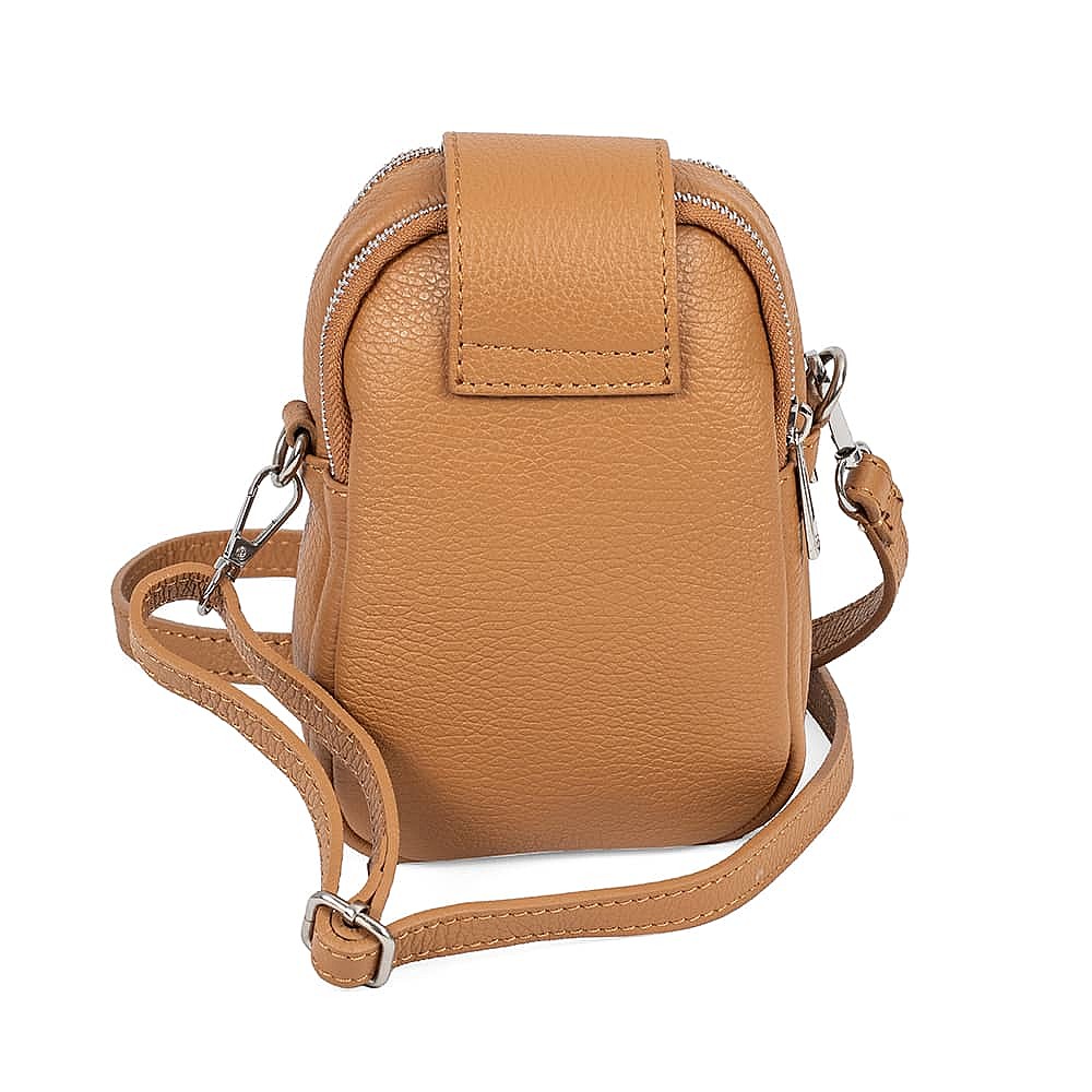 Life's a Journey Tan Cross-Body Bag