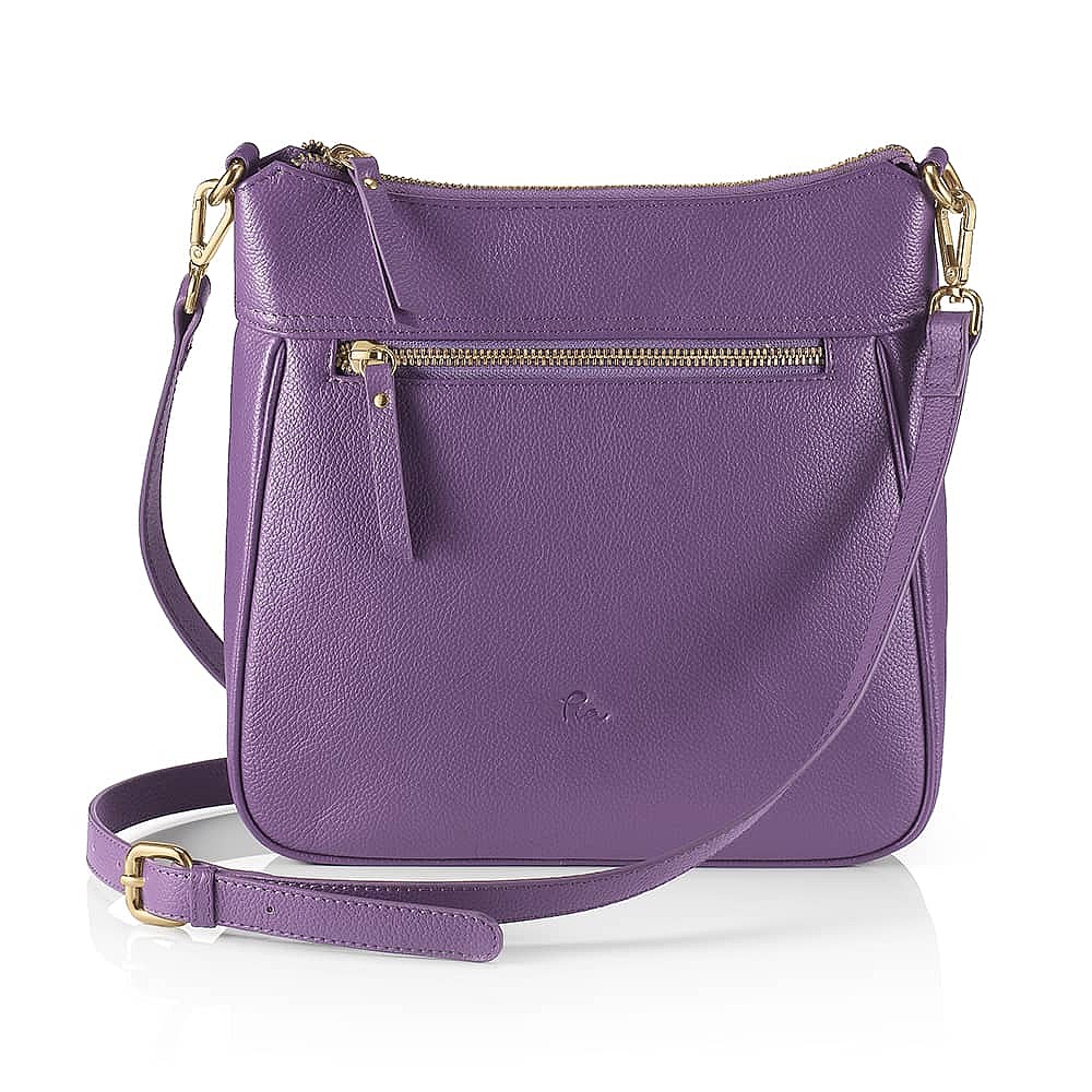 Intrepid Iris Leather Cross-Body Bag