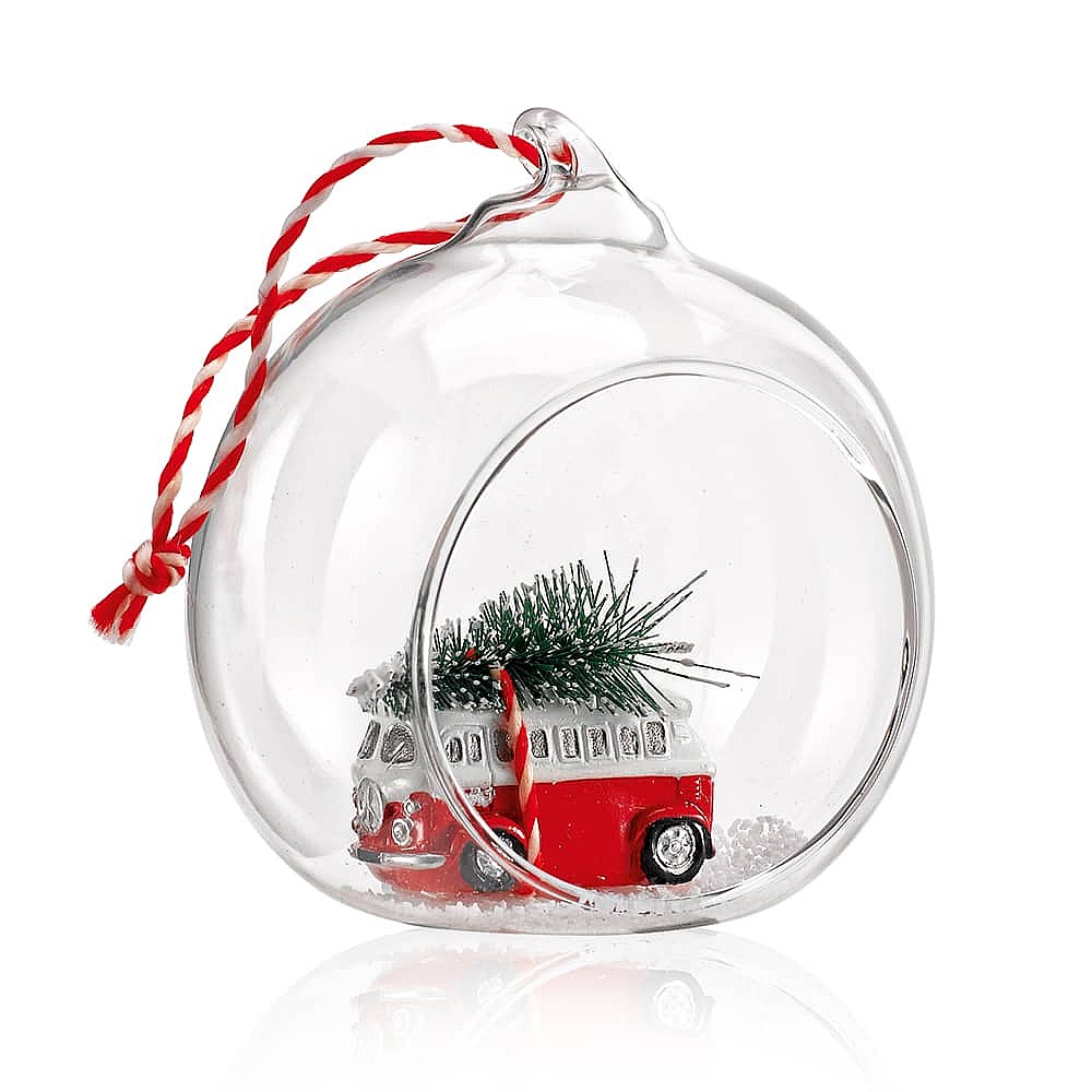 A Groovy Christmas Glass Bauble