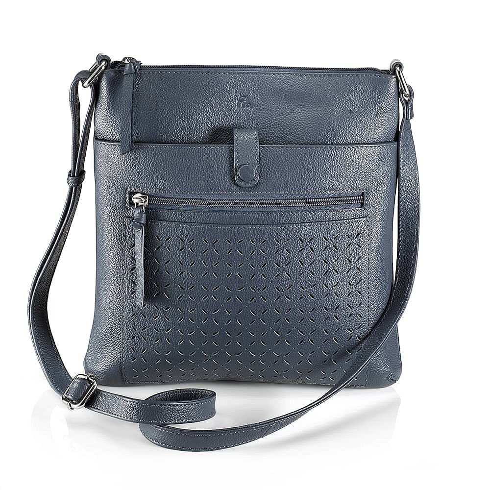 Detailed In Denim Leather Cross-Body Bag