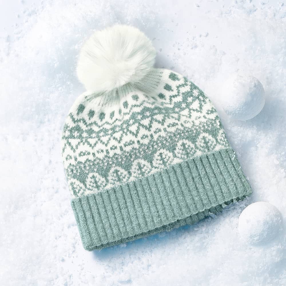 Frozen Forest Pompom Hat