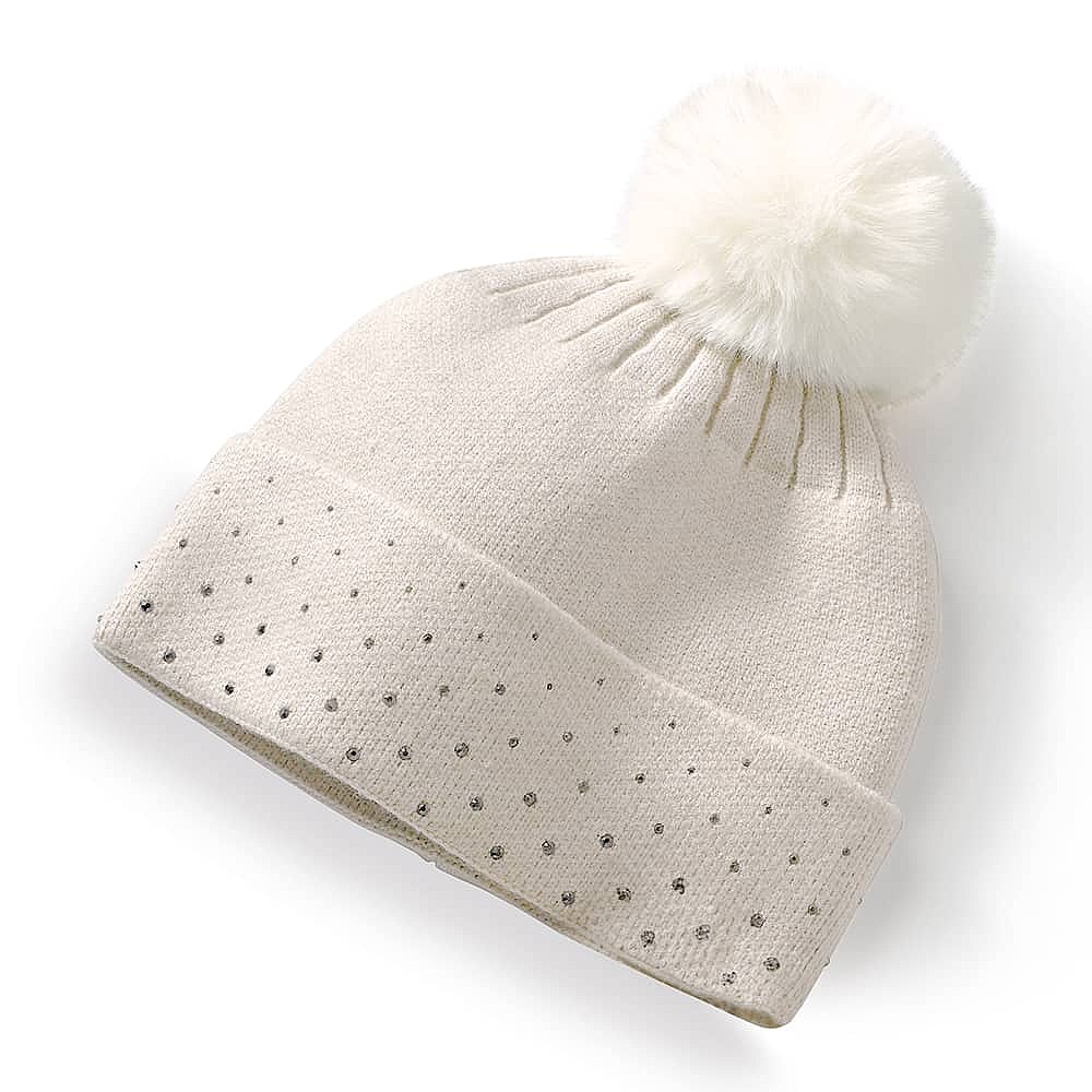 Winter Wishes Cream Pompom Hat