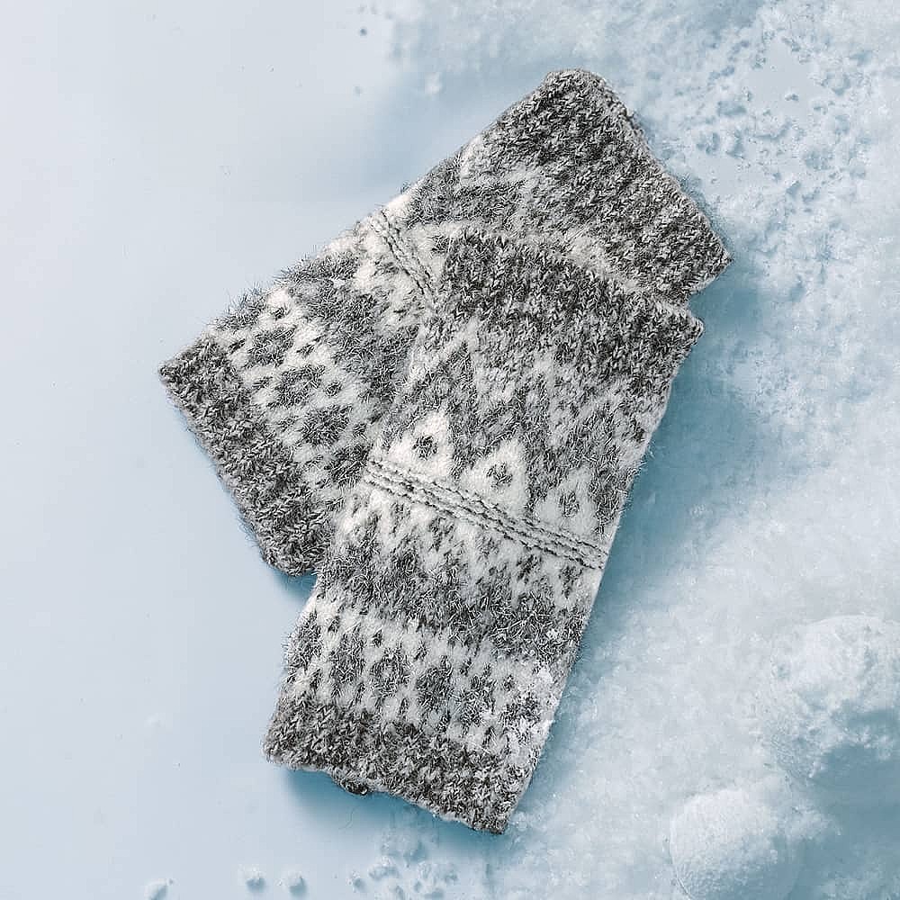 Frosted Fair Isle Hand Warmers