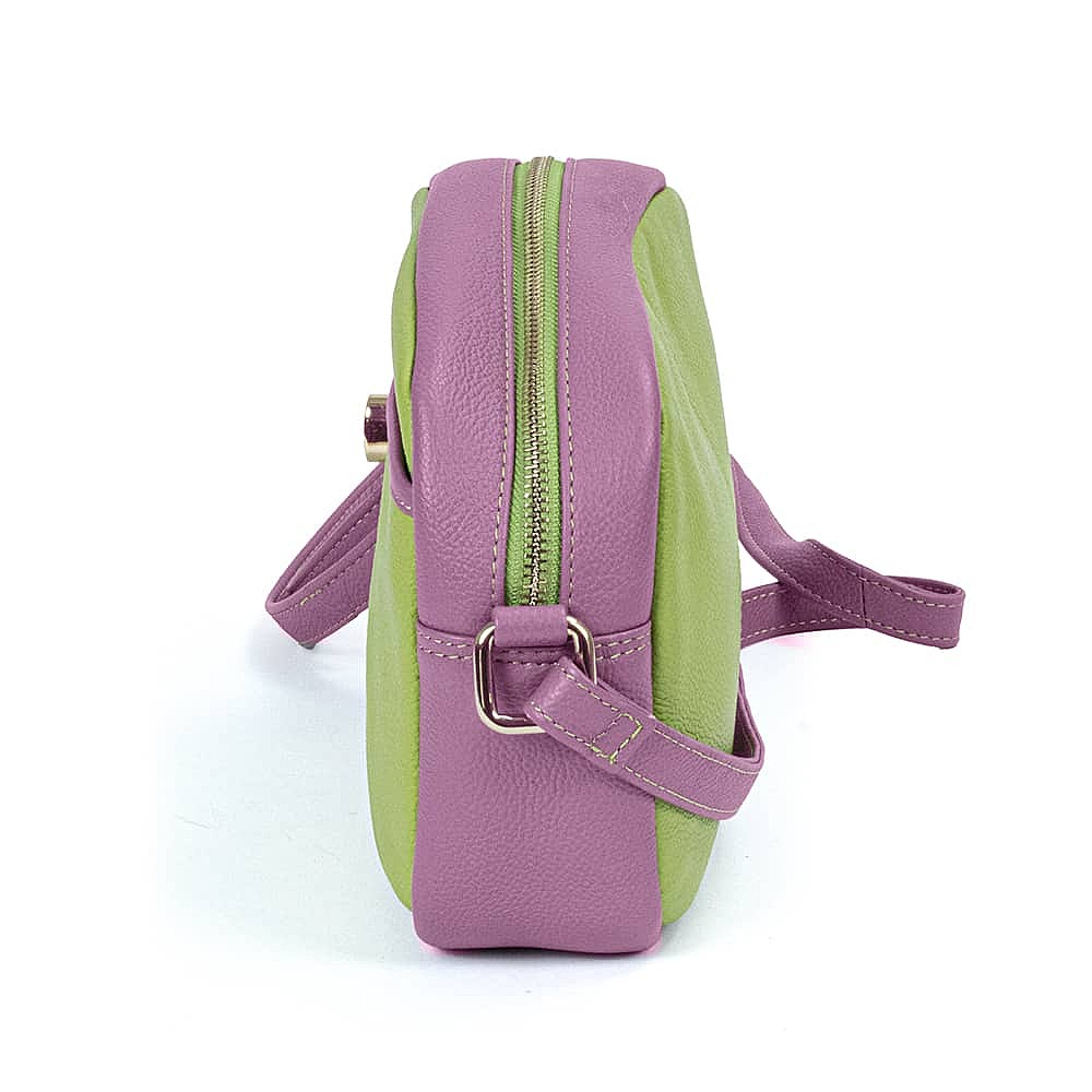 Living in Lime Leather Cross-Body Bag