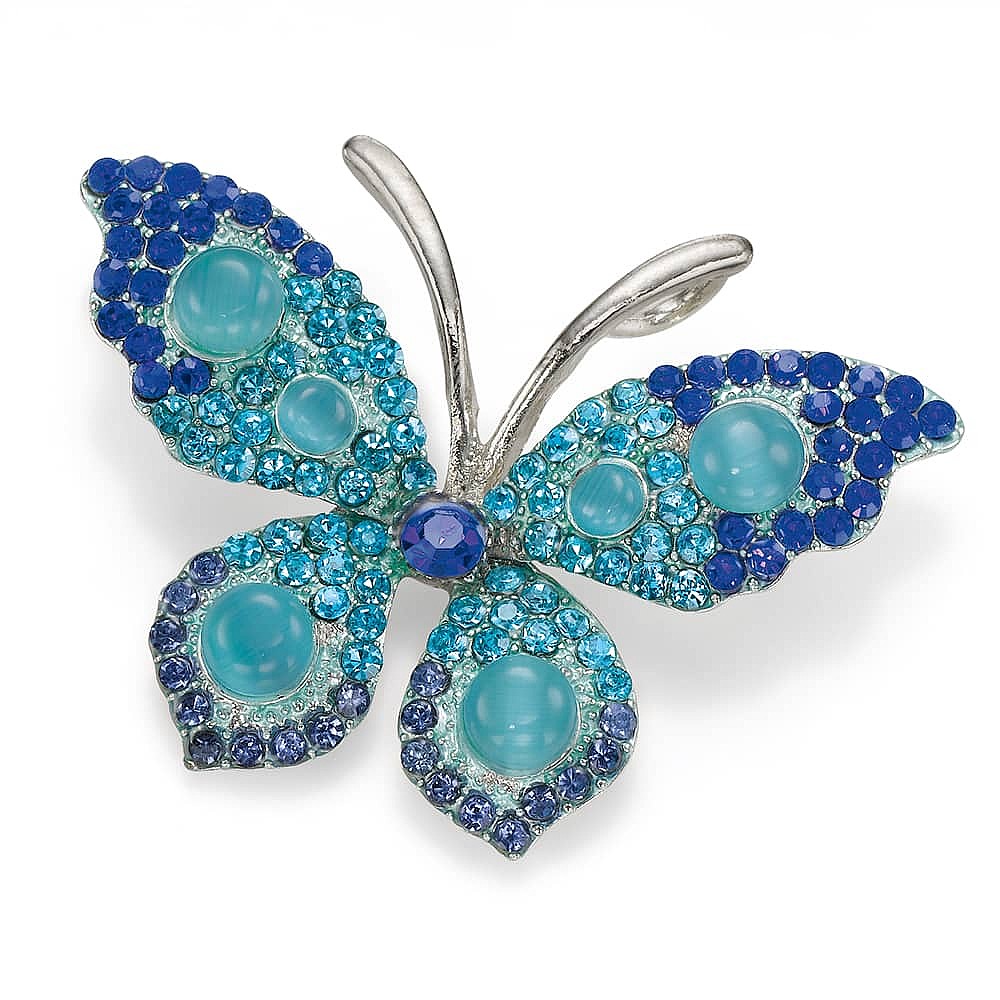 Blissful Blue Butterfly Brooch