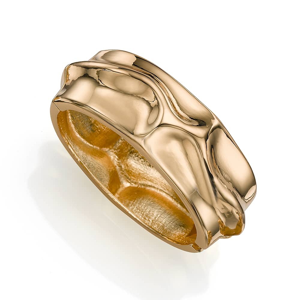 Fluid Lines Gold-Tone Bangle