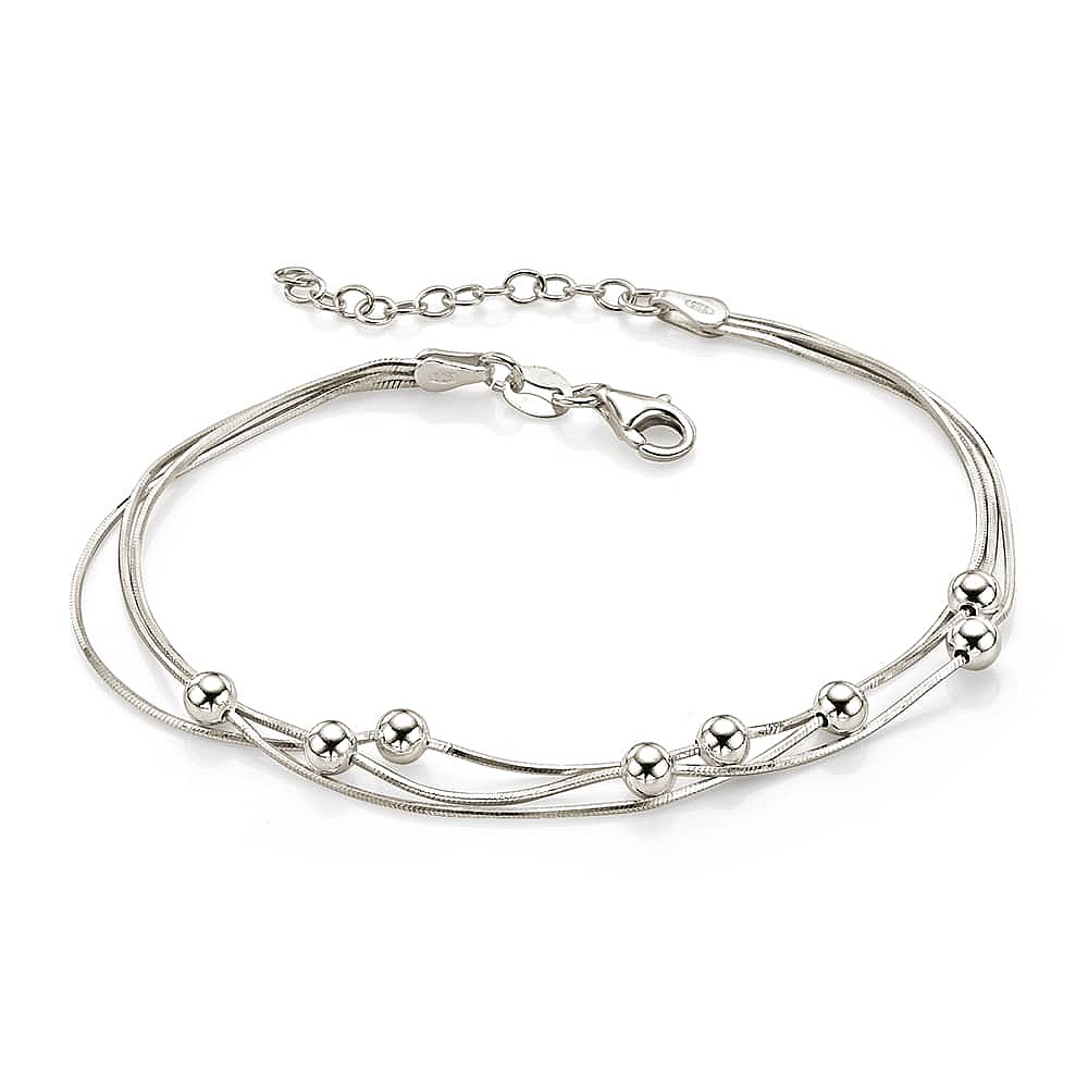 Perfectly Punctuated Silver Bracelet