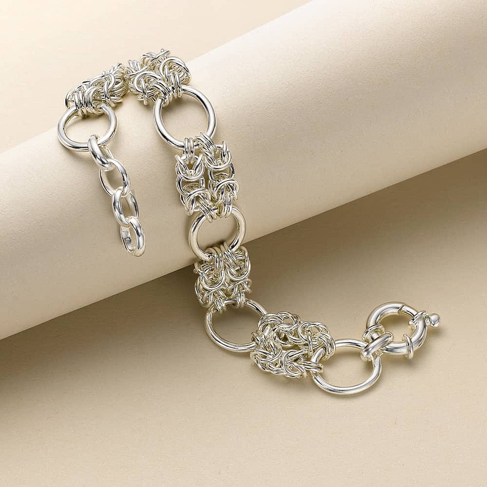 Elegantly Entwined Silver Bracelet