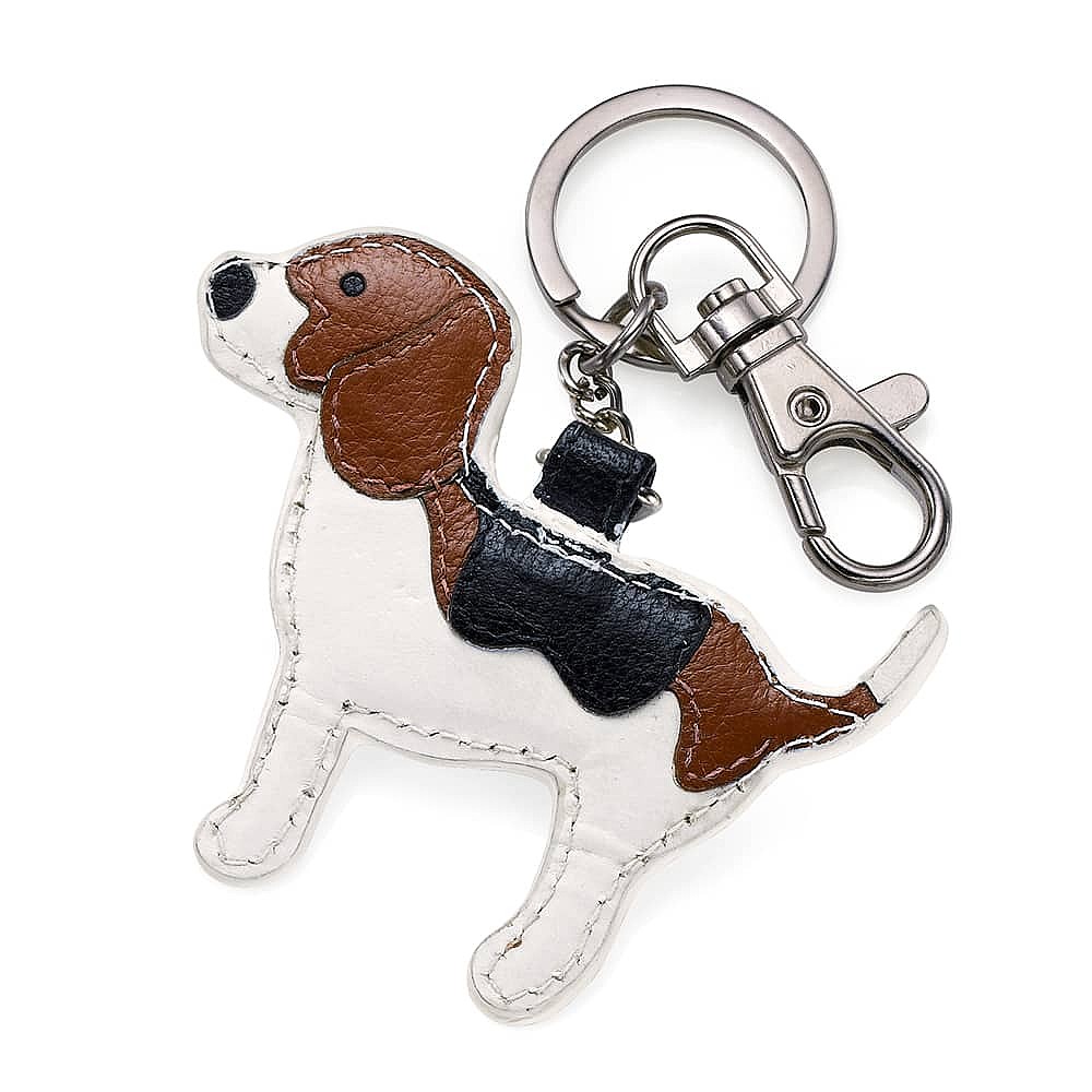 Dutiful Dog Leather Keyring