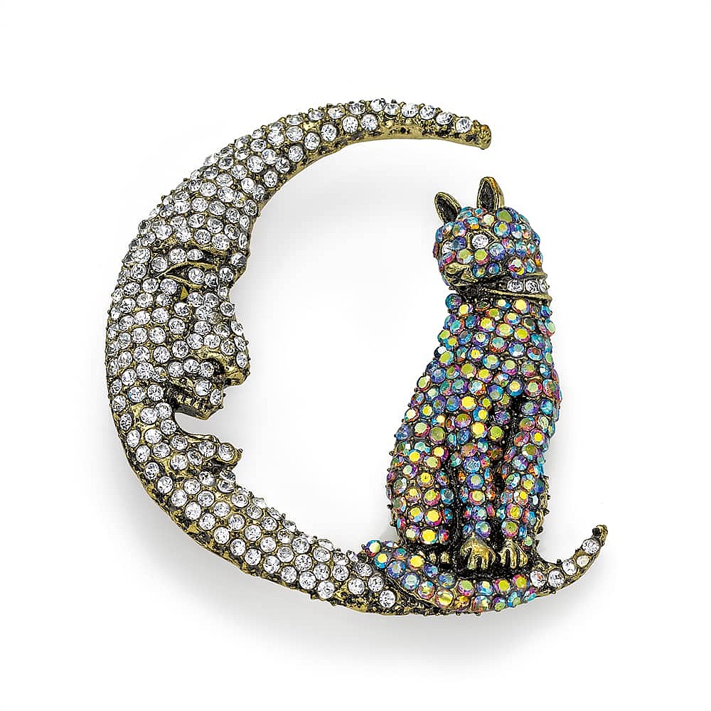 Moonlit Meow Brooch