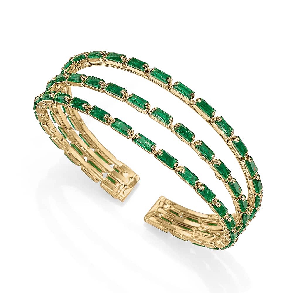 Graciously Green Cuff Bangle