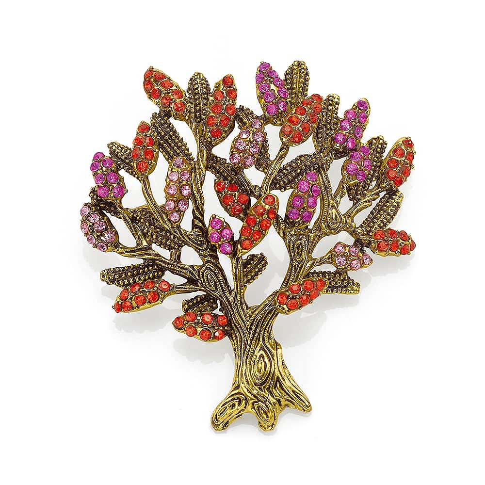 Fiery Fronds Brooch