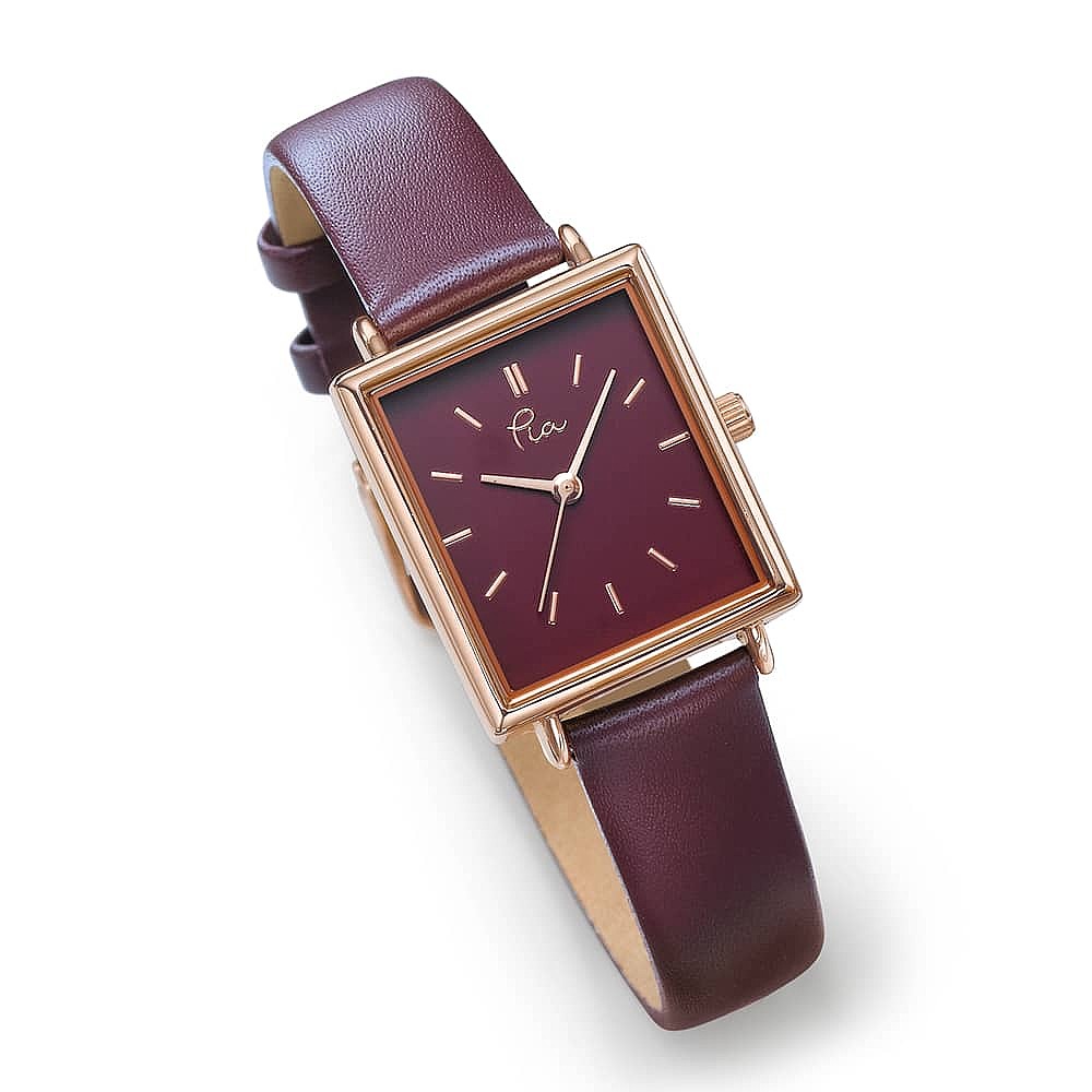 Time & Again Burgundy Watch