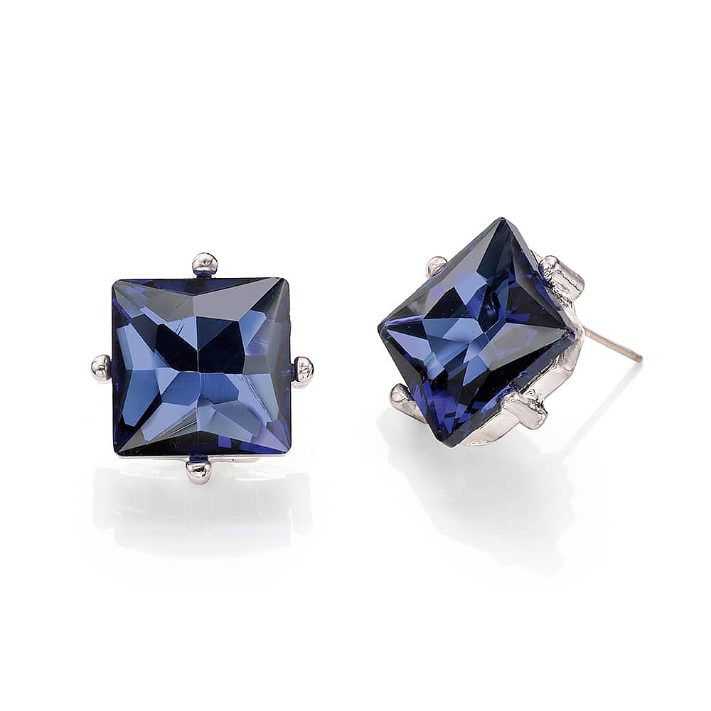 Indigo Intrigue Crystal Stud Earrings