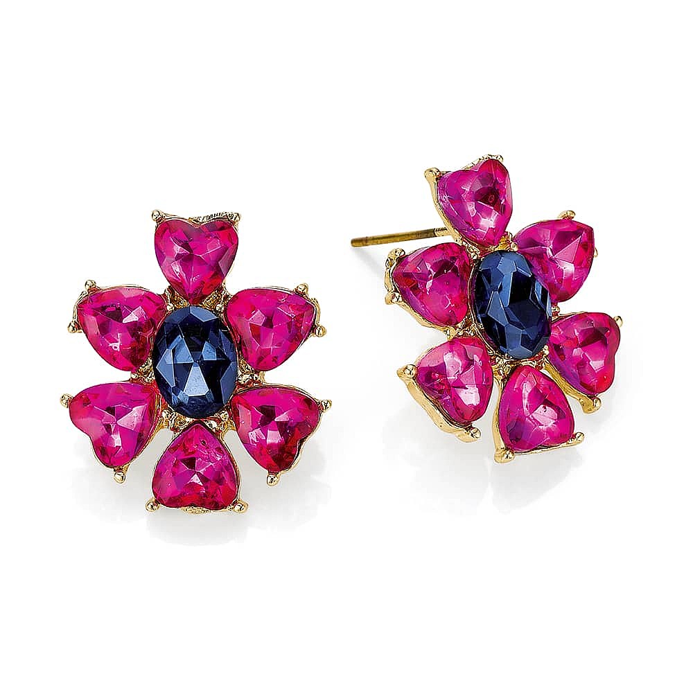 All Eyes on Me Fuchsia Stud Earrings