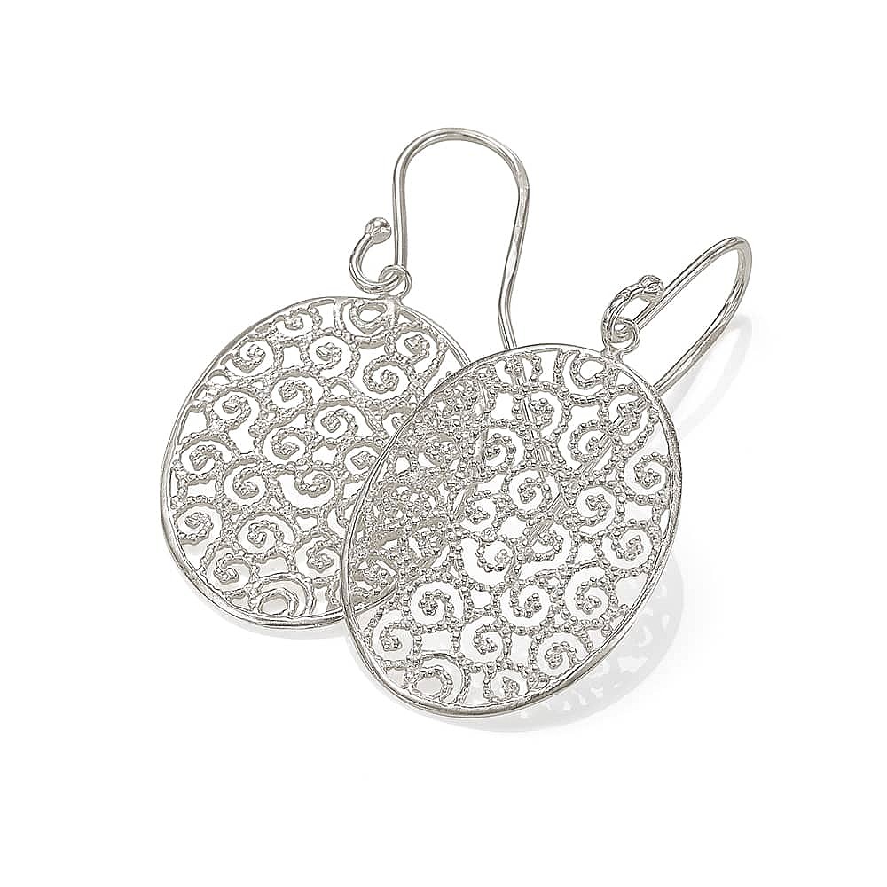 Open To Elegance Silver Earrings