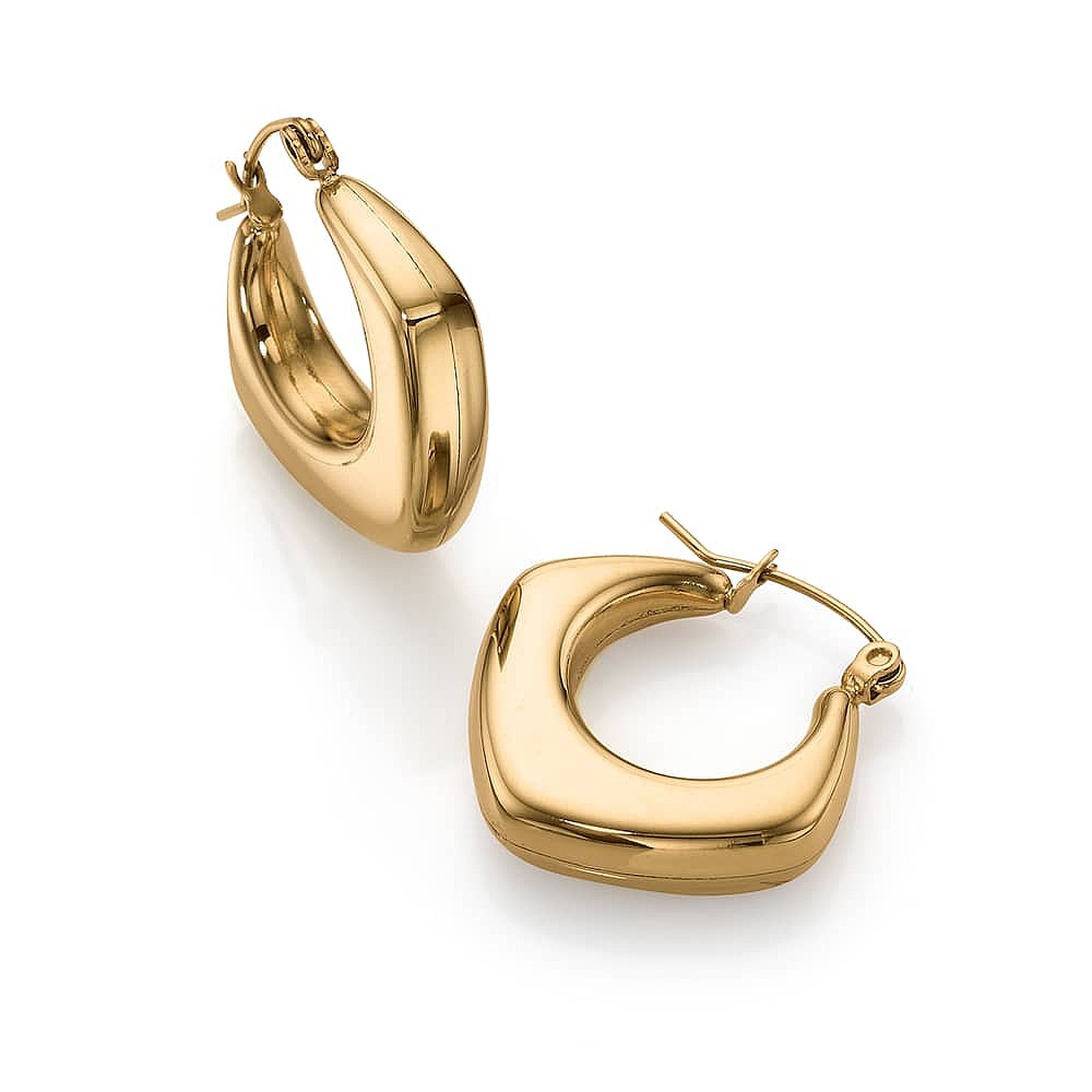 Bold Edge Hoop Earrings