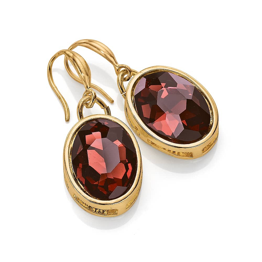 Becoming in Burgundy Crystal Earrings