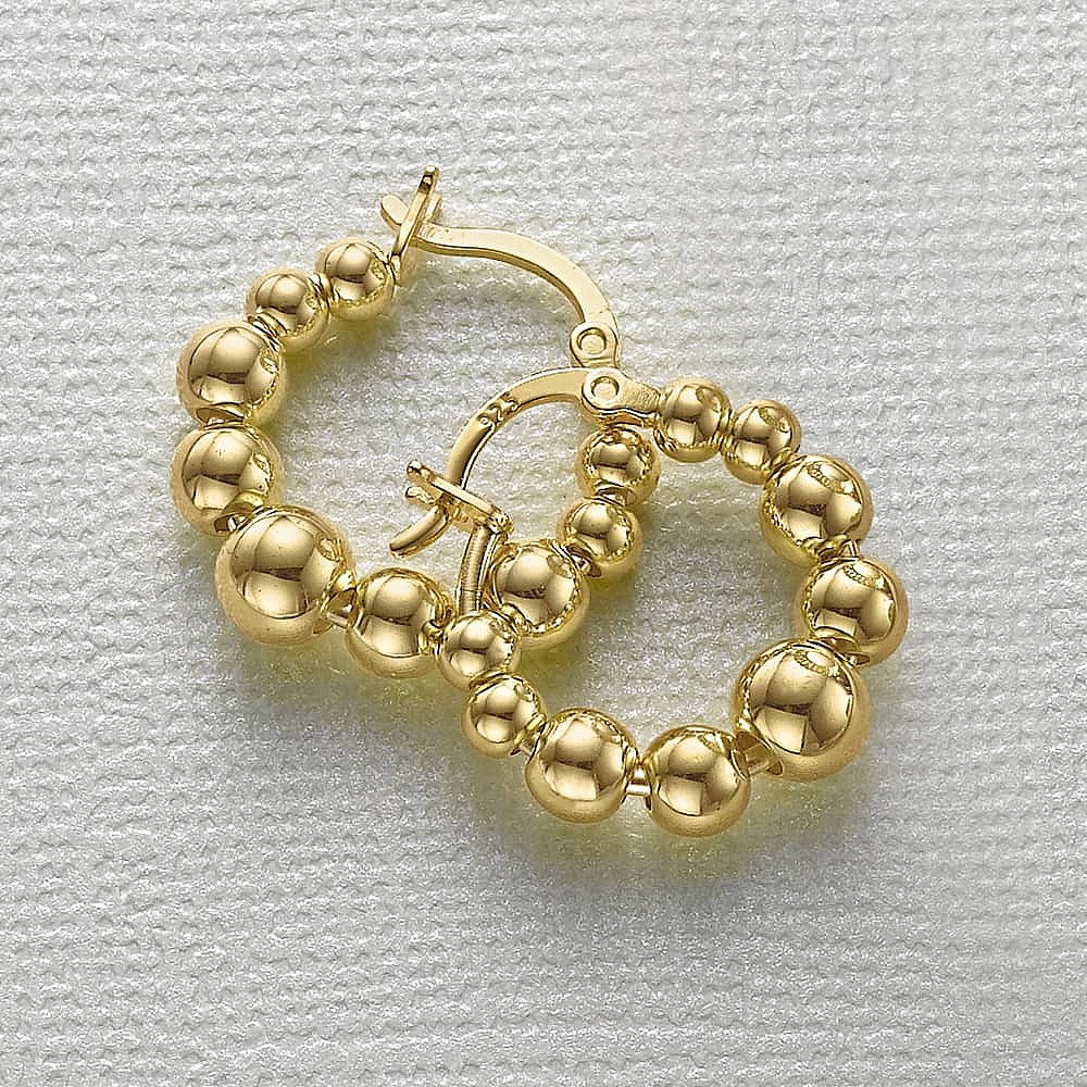 Bubbling Brilliance Gold-plated Hoop Earrings