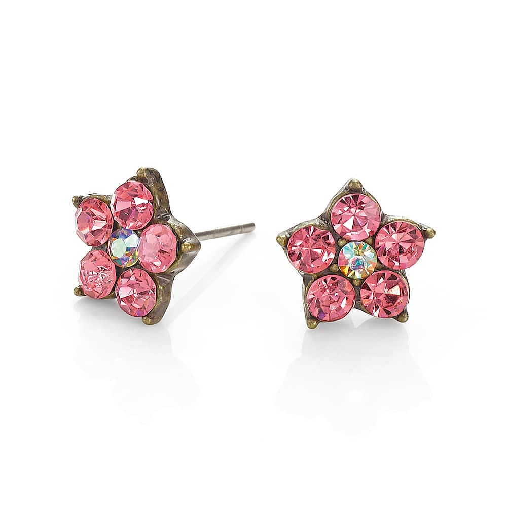 Pretty Petals Rose Pink Stud Earrings