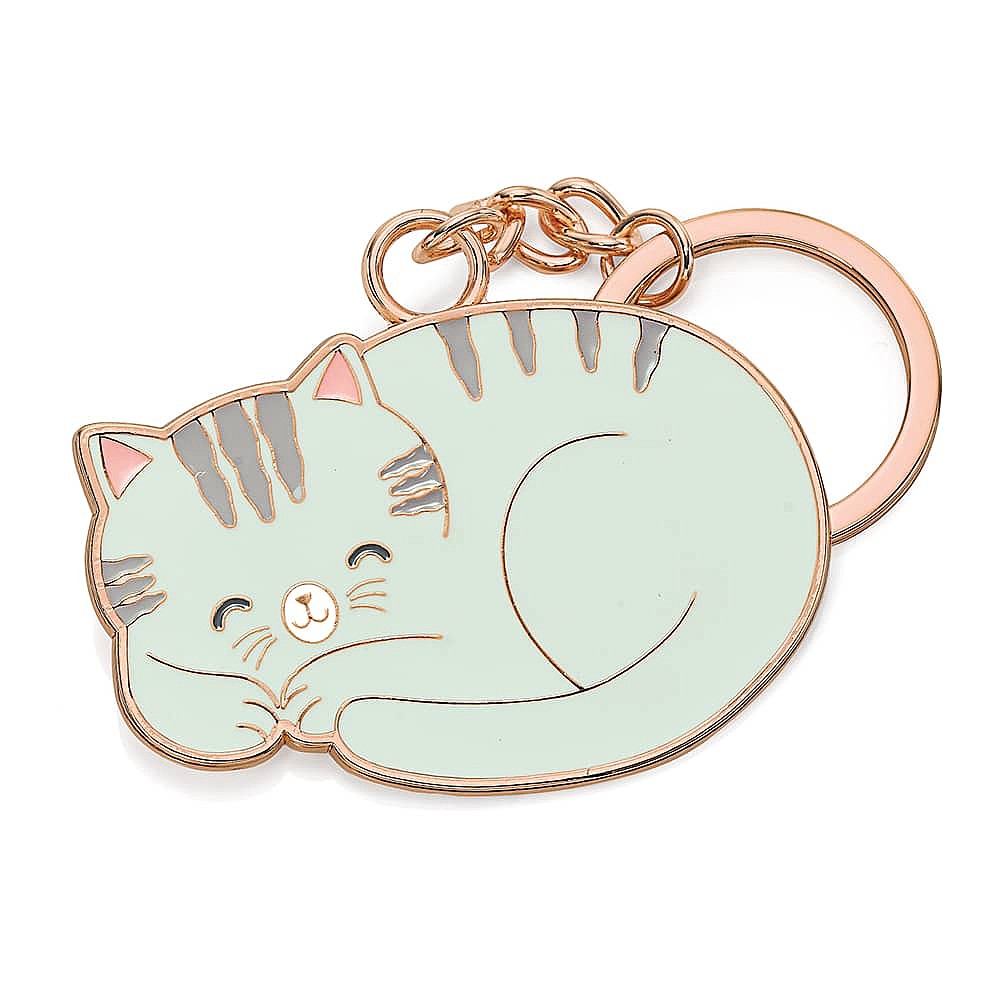 Cosy Up Cat Keyring