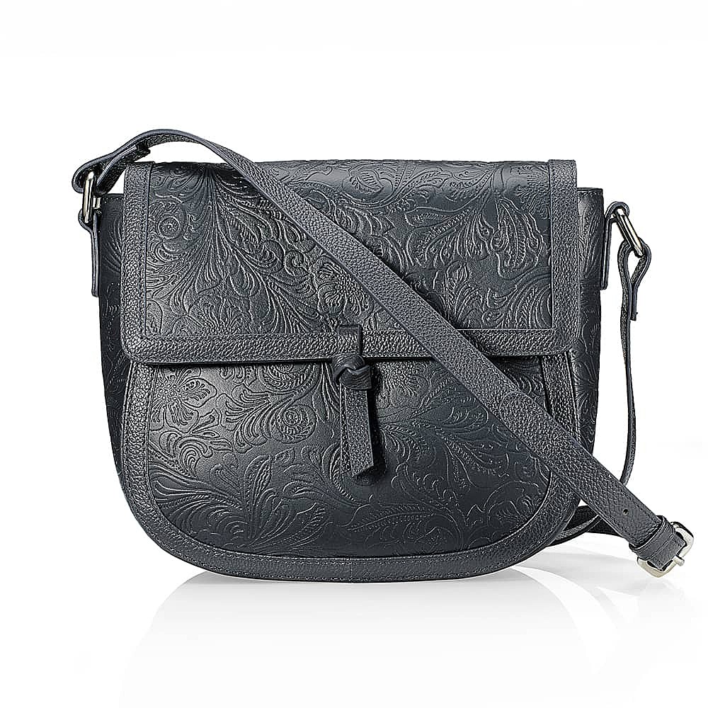 Nothing but Navy Leather Cross-Body Bag