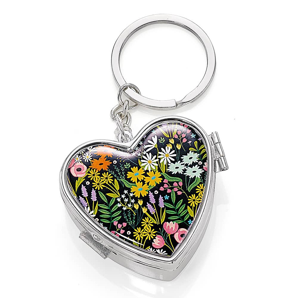 Forget Me Not Pill Box Keyring