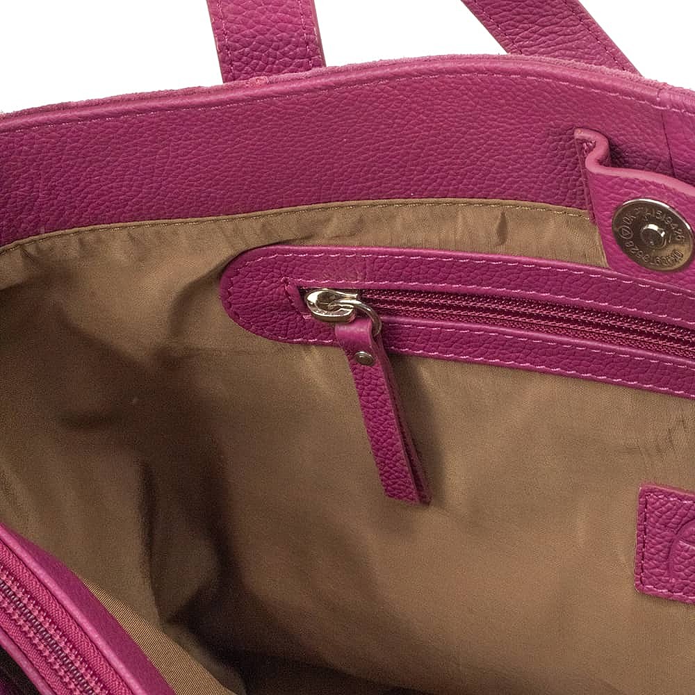 Magenta Moment Suede Tote Bag