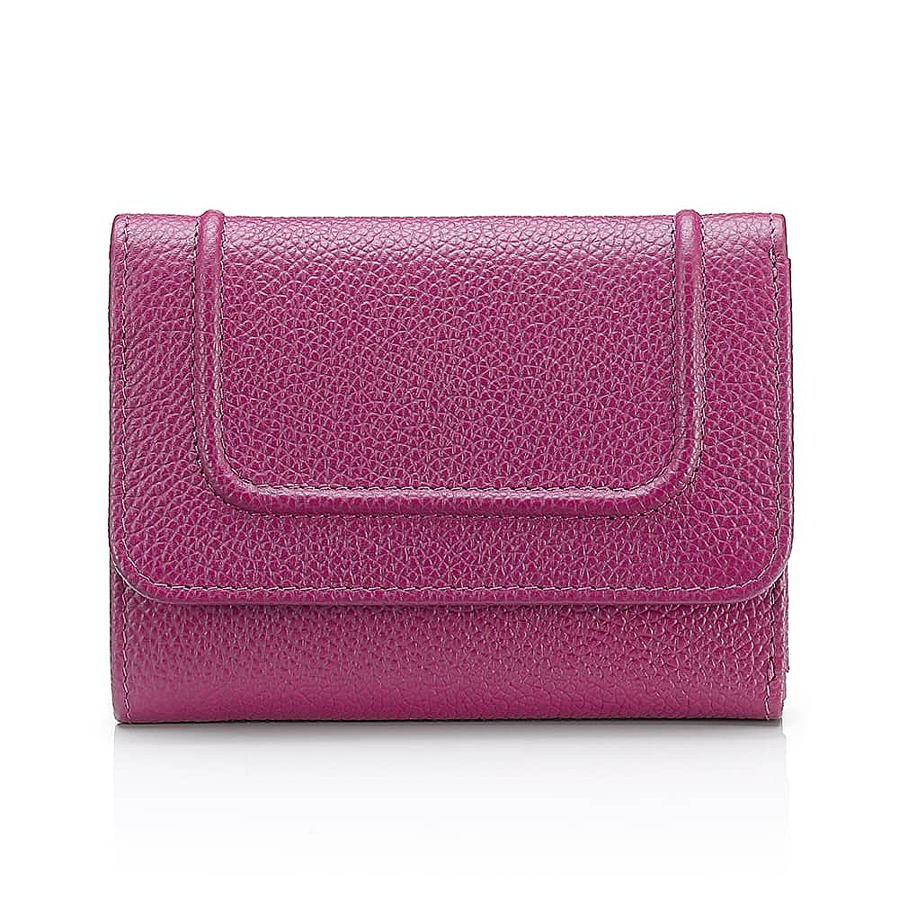 All Lined Up Fuchsia Leather Purse