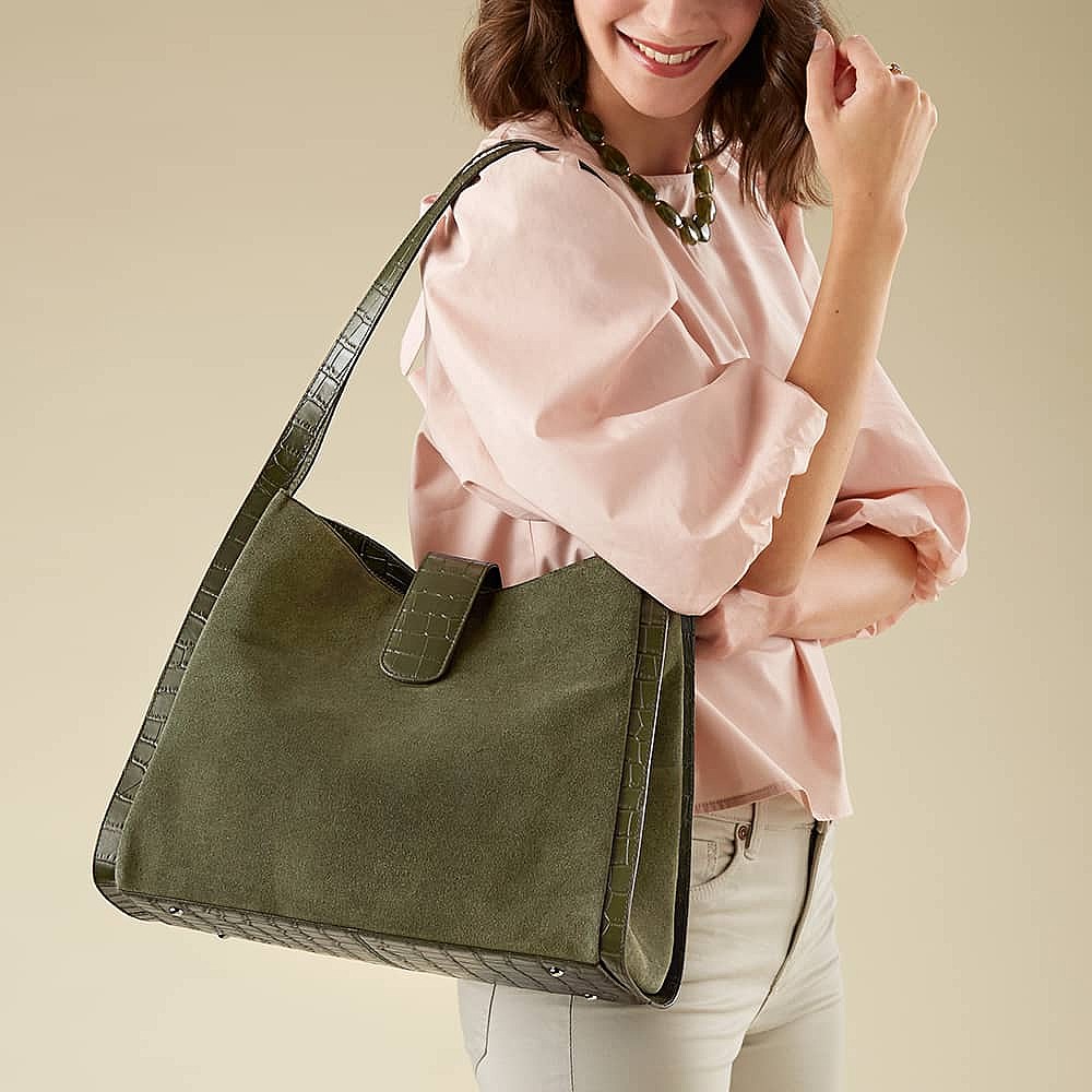 Allure of Olive Suede Bag