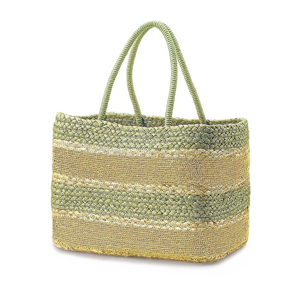 Shoreline Chic Sage Basket Bag