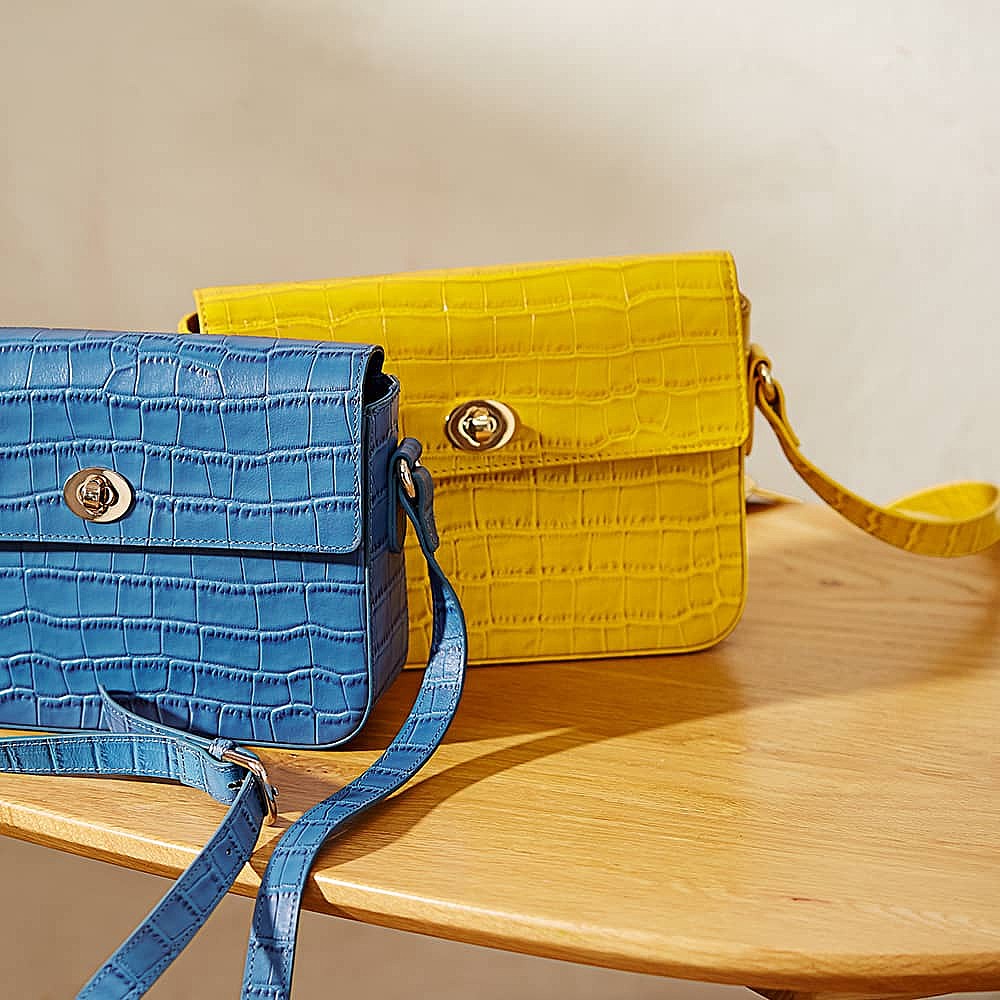 Places to Be Yellow Leather Bag