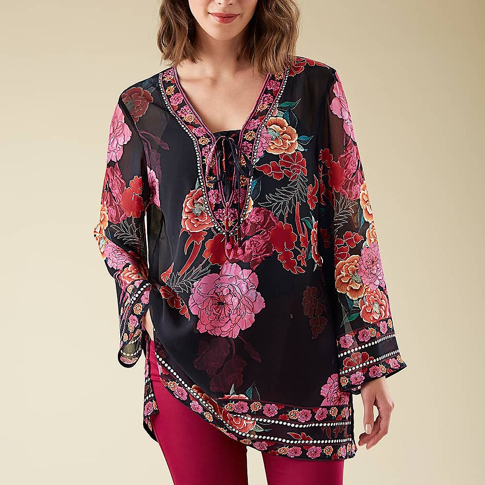 Floral Noir Tunic