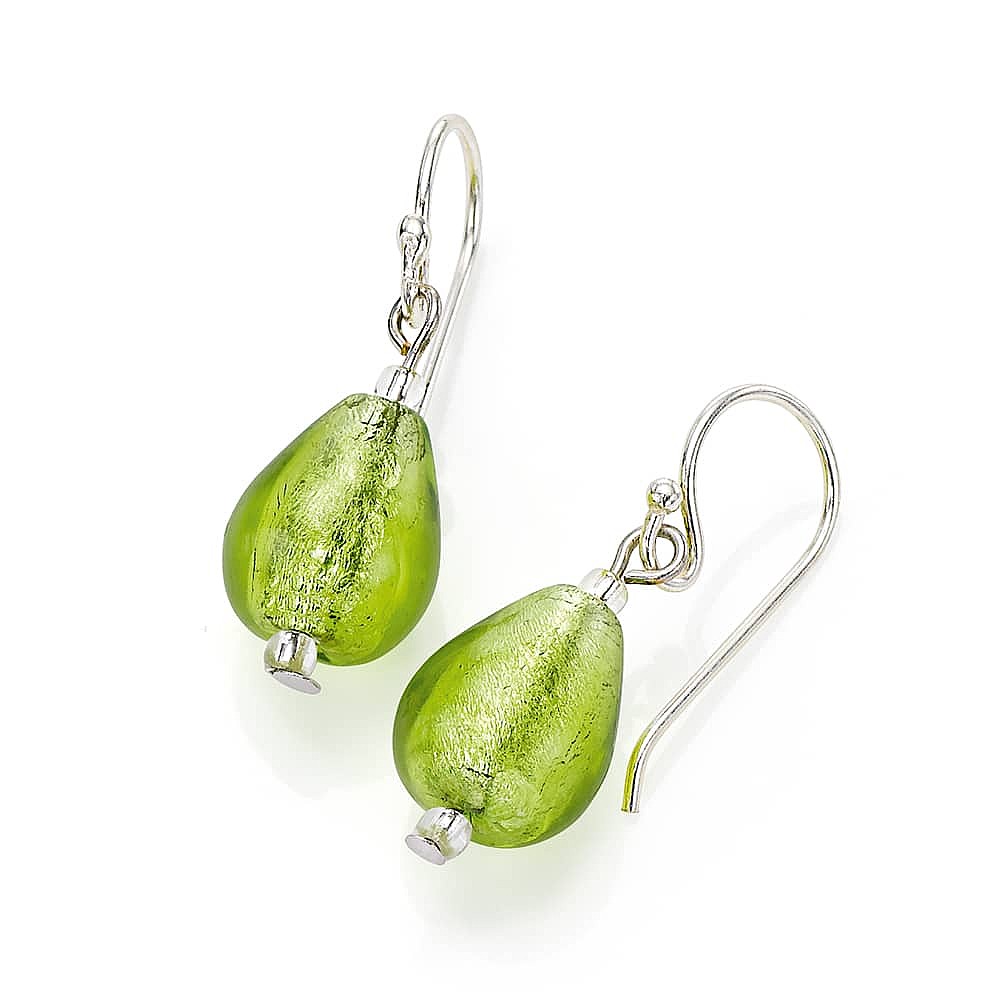 Lively Lime Murano Earrings