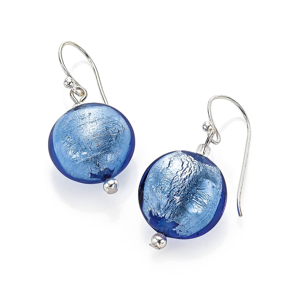 Clear Skies Murano Earrings